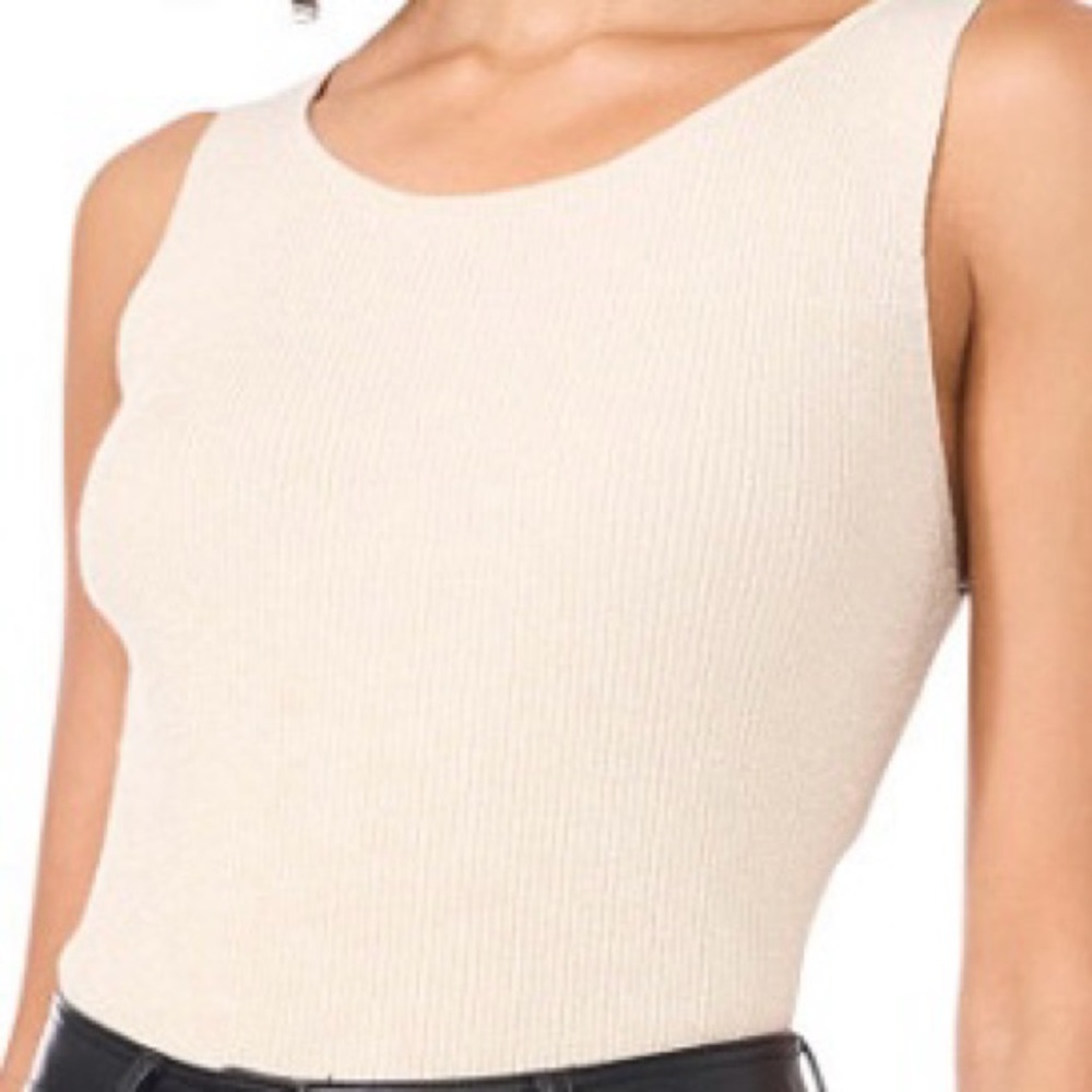 Vince Camuto Women's Metallic Ribbed Sleeveless Sweater
